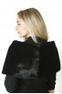 Black mink fur stole
